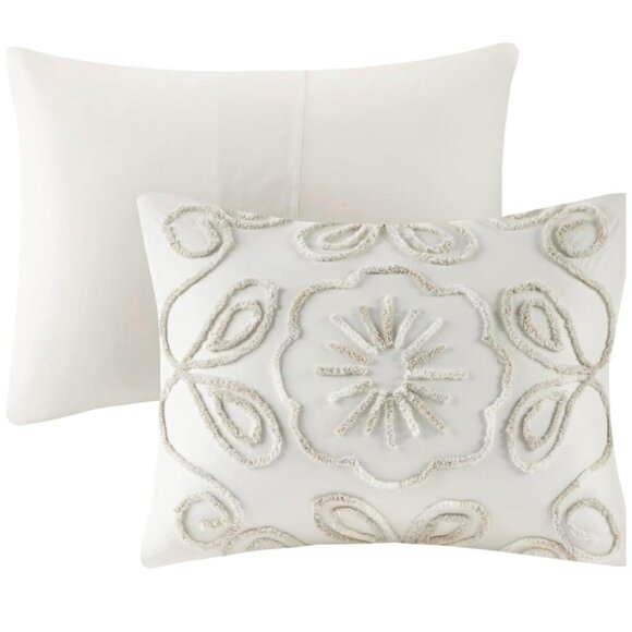 Madison Park Violette 3 Piece Tufted Cotton Chenille Coverlet Set Full/Queen NWT - Picture 3 of 8